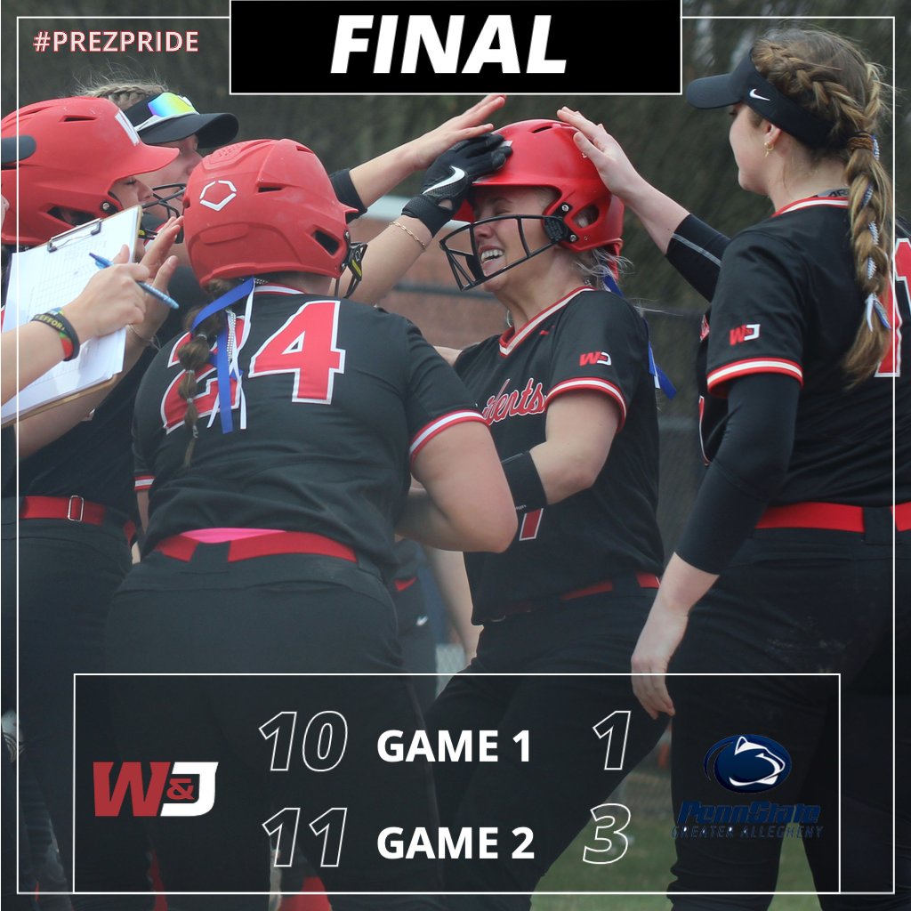 Softball: Opening Day Sweep for <a href="/washjeffsb/">W&J Softball</a>! 😤

#PrezPride