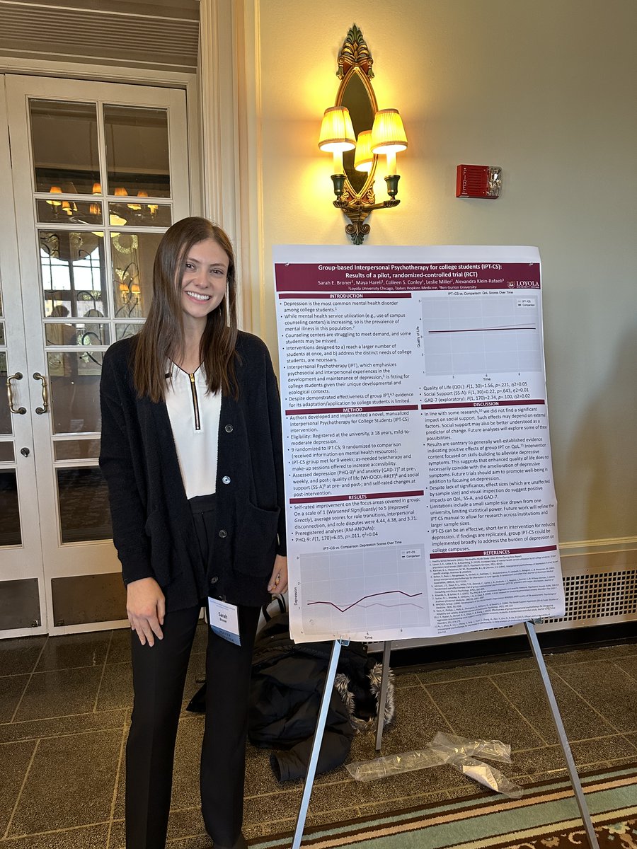 sarahbroner's tweet photo. #DoCC2023 Awesome experience presenting and learning about preventative and evidence-based approaches to the treatment of depression on college campuses. @DepressionCntr https://t.co/kmob9ygd8I
