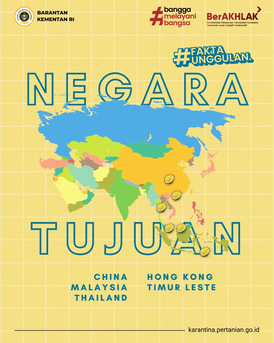 BarantinRI's tweet photo. Duri… duri… an... an... 🎶
Duri… duri… an... an... 🎶

SobatQ siapa nih yang pecinta durian. Pasti banyak yaa.
Ternyata durian masuk kedalam 10 besar Komoditas Ekspor Unggulan.
Gimana keren kan? 🤤

#FaktaUnggulan
Karimin #SapaPagi https://t.co/Ur5I2Iytbx