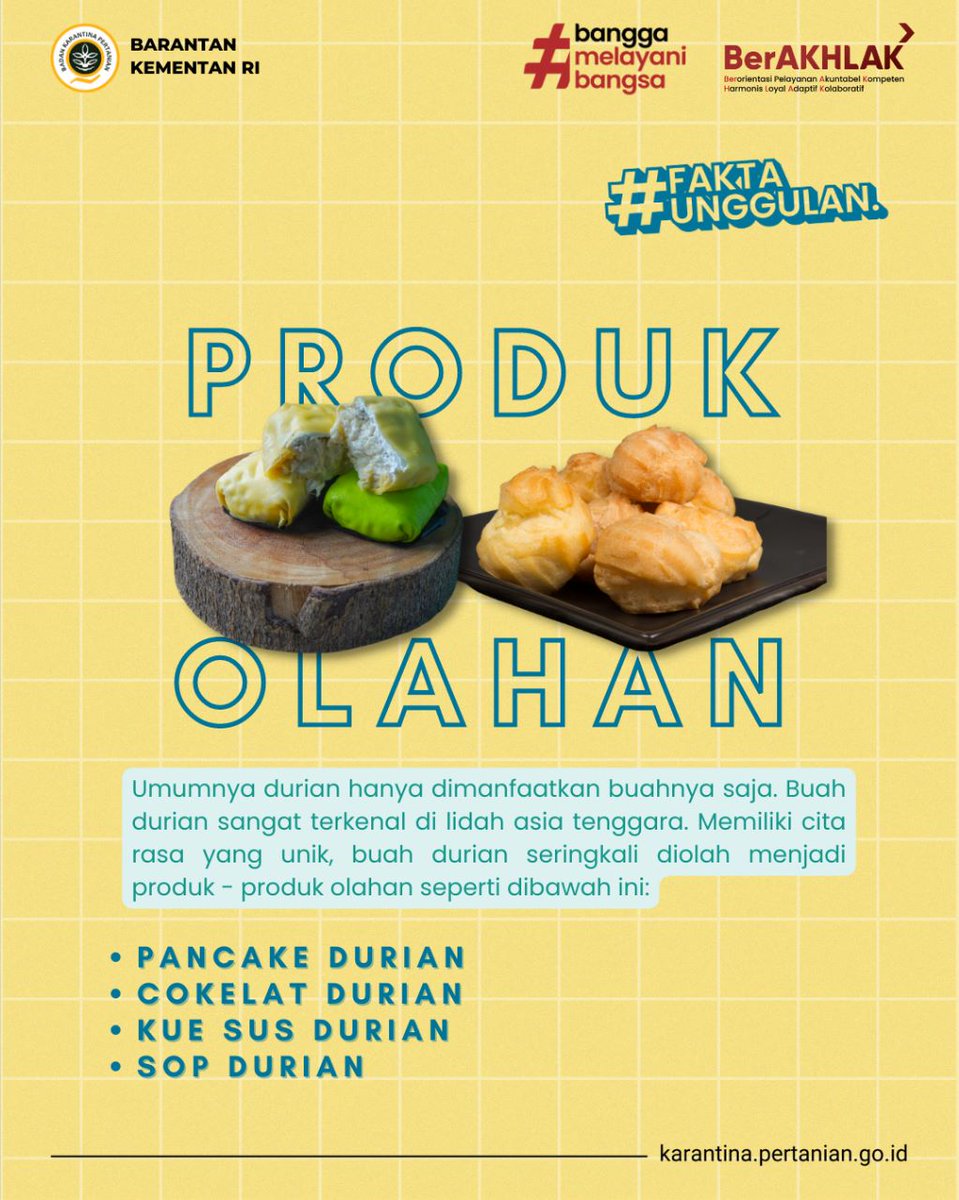 BarantinRI's tweet photo. Duri… duri… an... an... 🎶
Duri… duri… an... an... 🎶

SobatQ siapa nih yang pecinta durian. Pasti banyak yaa.
Ternyata durian masuk kedalam 10 besar Komoditas Ekspor Unggulan.
Gimana keren kan? 🤤

#FaktaUnggulan
Karimin #SapaPagi https://t.co/Ur5I2Iytbx