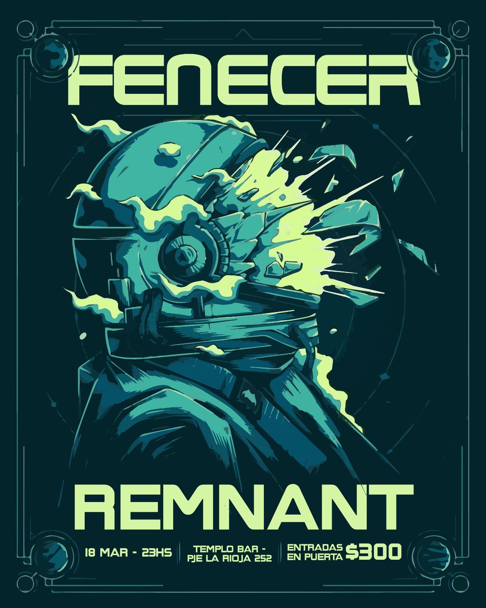 FenecerOficial's tweet photo. Este sábado vamos a estar tocando en Templo bar junto a Remnant 💣💥

Los esperamos a partir de las 23hs en Pje La Rioja 252, Trelew. https://t.co/eWAOAPS2YT