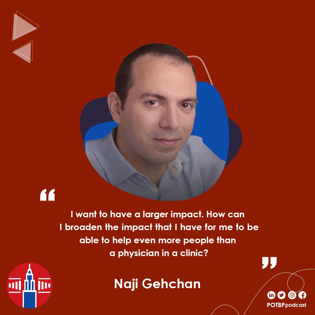 potbppodcast's tweet photo. How can MDs broaden their impact? And how would going off the beaten path contribute to this purpose? Share your thoughts in the comments!
@NajiGehchan is the co-founder of https://t.co/Wz9cmmae6Z and the host of the podcast “@spreadloveio.” 
Listen via: https://t.co/m0tgLD2DI0. https://t.co/djGNf2G034