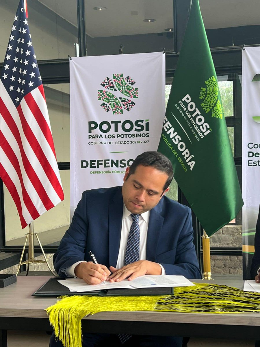 fpdcdca's tweet image. Within the framework of the XXI Nat'l Congress of Public Advocates, the Defensoría Pública del Estado de San Luis Potosí signed a Collaboration Agreement with FPD-CDCA and L.A. County Public Defender in order to carry out academic and professional exchanges between their offices.