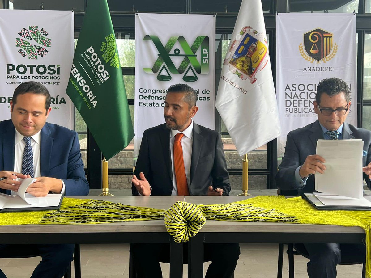 fpdcdca's tweet image. Within the framework of the XXI Nat'l Congress of Public Advocates, the Defensoría Pública del Estado de San Luis Potosí signed a Collaboration Agreement with FPD-CDCA and L.A. County Public Defender in order to carry out academic and professional exchanges between their offices.