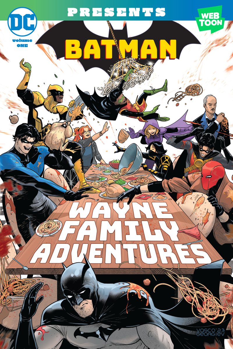 DCOfficial's tweet image. This fall, read about the "World's Okayest Father" in BATMAN: WAYNE FAMILY ADVENTURES with the physical book in your hands. 

First print volumes of the smash-hit webcomics VIXEN: NYC and ZATANNA &amp;amp; THE RIPPER are also coming to bookstores from DC and WEBTOON.