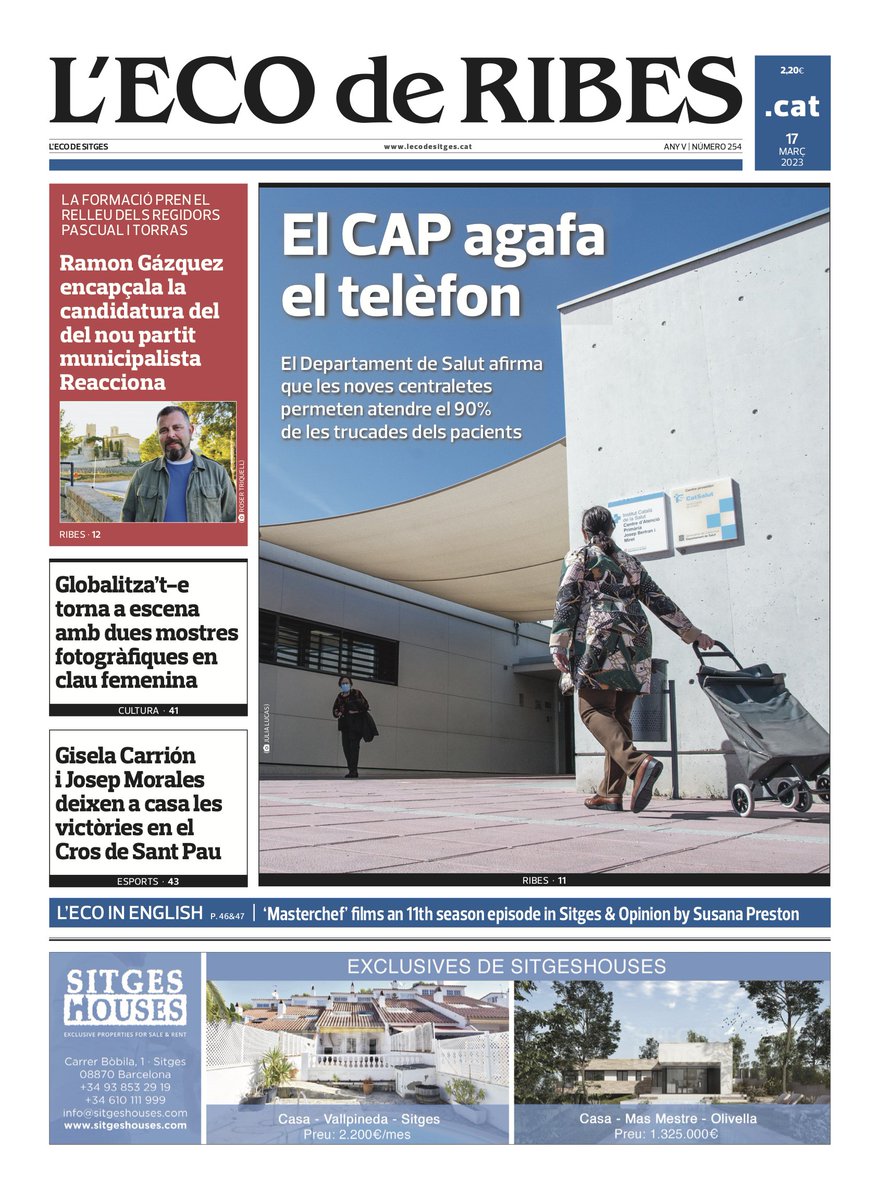 Aquestes són les nostres portades d’aquesta setmana, amb tota l’actualitat de #Sitges i #SPRibes.