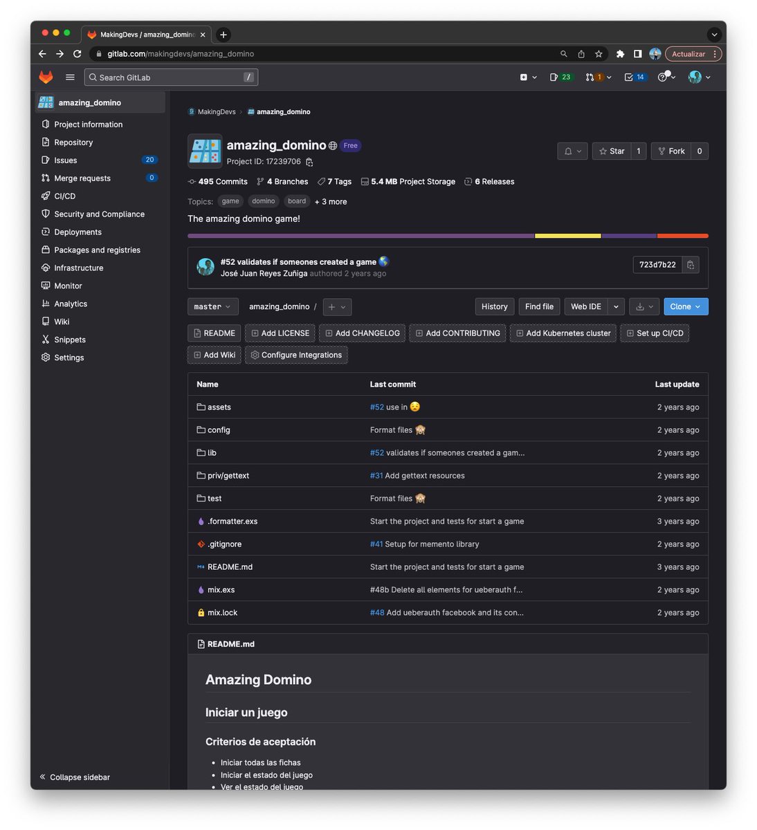 makingdevs's tweet image. Estamos emocionados por mostrarles lo que tenemos para ustedes en #elixirlang.
Hace 3 años creamos un juego en línea con #phoenix #liveview en versión 0.11 y nos encantó la experiencia.
#myelixirstatus

domino.makingdevs.com