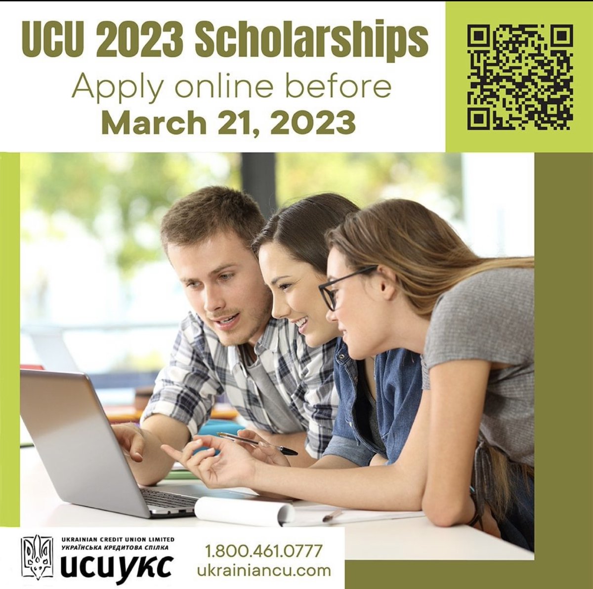 UkraineTMU's tweet photo. The @UCUYKC will be giving out 6 different scholarships for UCU student members for 2023! Each scholarship is geared towards different fields of study. Click the link below to apply before March 31st! 
#SupportUkraine #HelpUkraine #Scholarship 

https://t.co/5gusjJDNWa https://t.co/YgY8YMSAcp