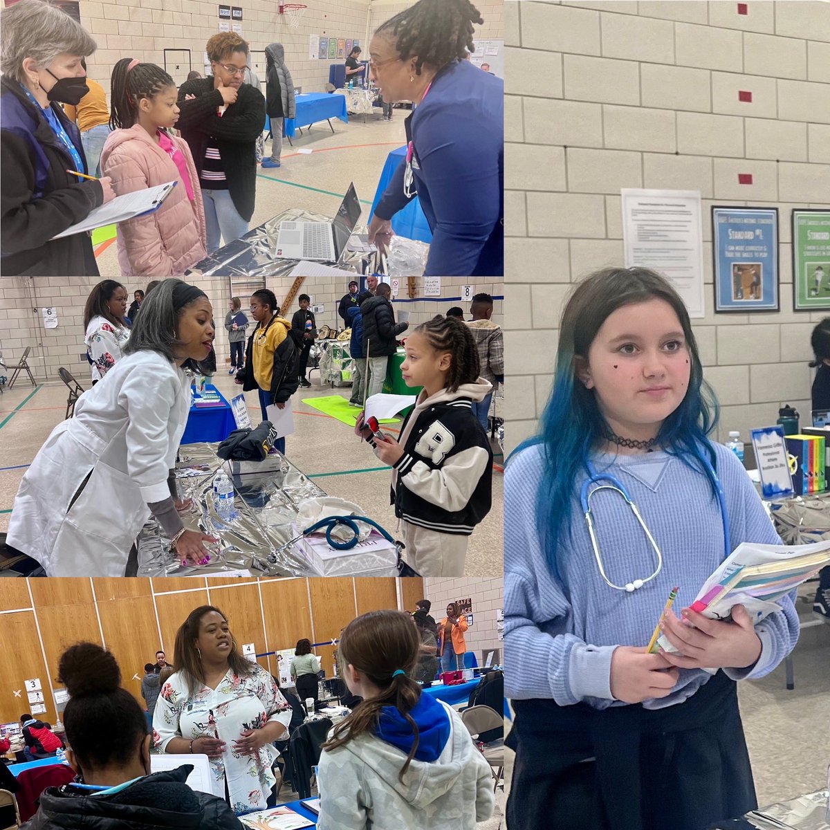_derrien's tweet photo. Our Career Fair was a huge success! Our students couldn’t stop talking about the health professionals they had the opportunity to meet and learn from! 🏥 💉⚕️🩺 #CollegeandCareerReady #capableconnectedandsecure https://t.co/yHzLeOwgPh
