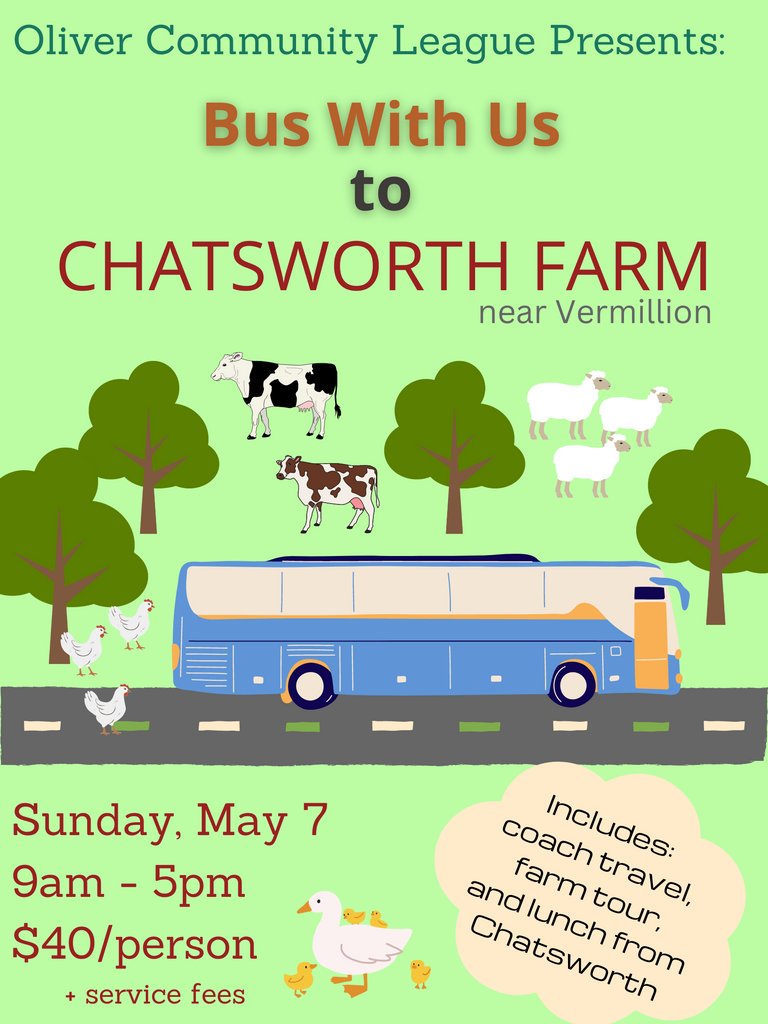 WCLYEG's tweet photo. Bus with us to @ChatsworthFarm on May 7! 🚌 Join us for a full day of fun on the farm. A ticket includes transportation to and from the farm, an exclusive guided tour &amp; an outdoor farmhouse lunch. Tickets are $40 for OCL members. Reserver your spot today: https://t.co/Mkvj4vLO0p https://t.co/1E0b0PYDW0
