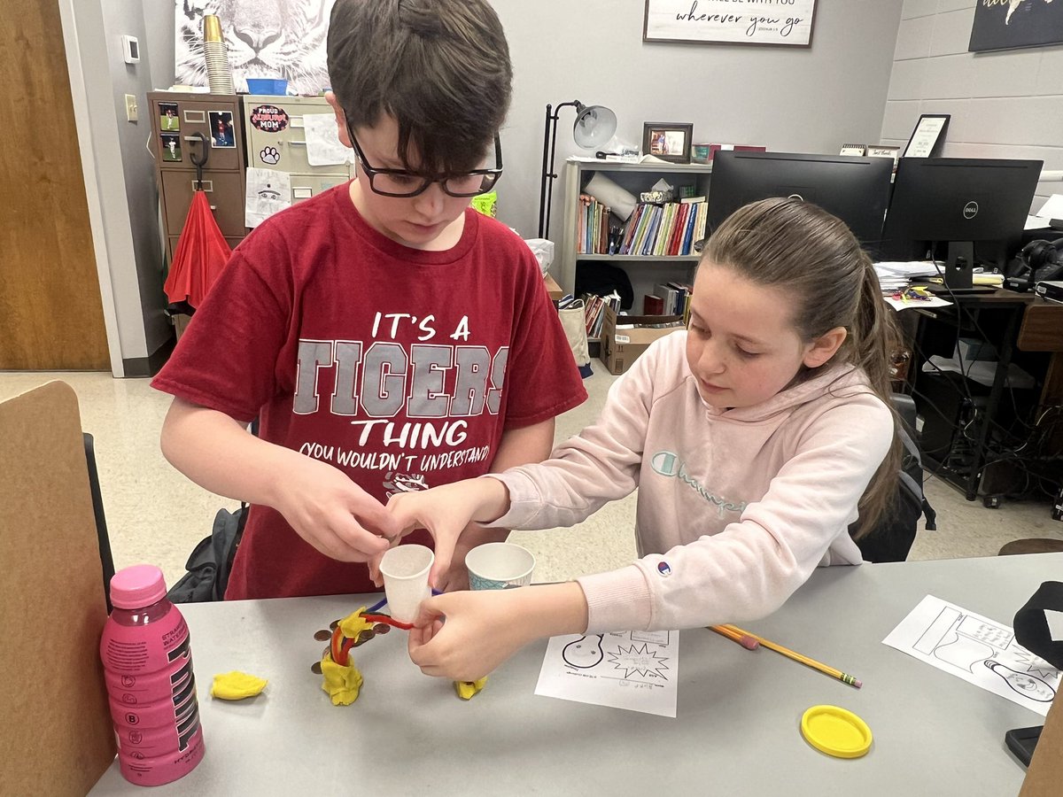 STEM Challenge: In celebration of St. Patrick’s Day, students were challenged to build a rainbow bridge that could hold the most good coins (pennies). <a href="/_REThompson/">R. E. Thompson Intermediate School</a> <a href="/TuscumbiaCitySc/">Tuscumbia City Schools</a>