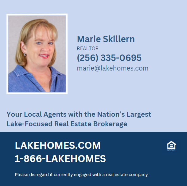 MarieSkillern1's tweet photo. If you're looking to sell your lake home, look no further! I'd love to help you, plus we have qualified buyers.

#selling #buying #realty #lakerealty #homebuying #homeselling #lakehomes #lakehomesrealty #lakelife #lakeliving #alabamalakes #lakerealtor #lakerealestate https://t.co/gwCwHlr2fr