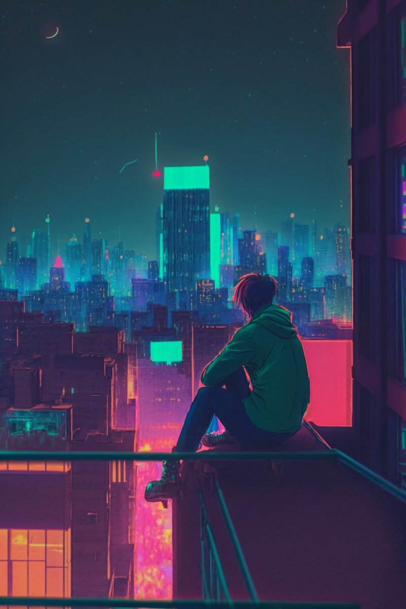 MidjourneyV5's tweet photo. Watching The City Glow

#mjv5 #midjourney5 #midjourney #midjourneyv5 #aiart https://t.co/n9Td4o5TSt