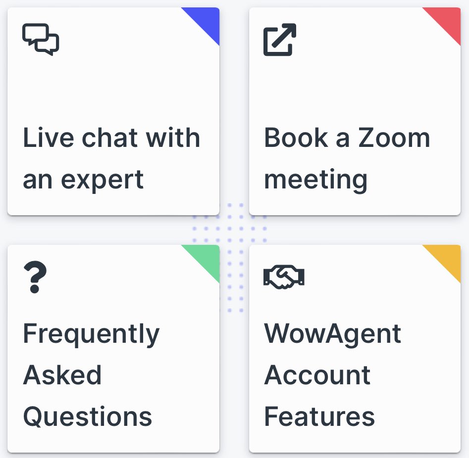 wowagentxyz's tweet photo. We’re introducing live chat at WowAgent. 

From 3pm-10pm ET, you can get live support for all things business, even if you don’t have an  account. 

Our New HelpCenter ✅
👉 https://t.co/1yrcdeYn1d 🦄

@getchipbot • #buildinpublic https://t.co/aWAXXViOs5