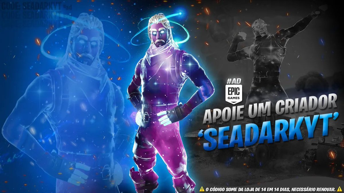 SeaDarkYT's tweet photo. #Fortnite | • 📌🔥 Os sobreviventes de Raccoon City Leon S. Kennedy e Claire Redfield sabem se virar. 
"Saia da horripilante Raccoon City e viaje para a Megacidade com os novos integrantes da Série Lendas dos Jogos, que já estão disponíveis na Loja de Itens!".

#ad https://t.co/KSnLmeGxvs