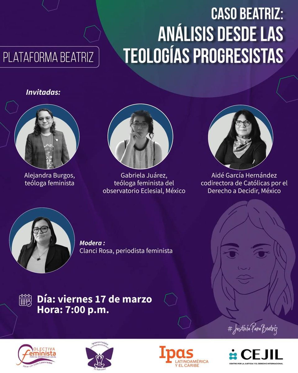 LaMovimienta_'s tweet photo. 🔴#JusticiaParaBeatriz| Te invitamos a sumarte a la conversación Caso Beatriz:  análisis desde las teologías progresistas. 

¿Qué lecturas se pueden hacer del caso Beatriz desde la fe? 

Analicemos junto a compañeras teólogas y desde la perspectiva de @CDDMexico ✊🏽🟩 https://t.co/K5KpKzJPiL