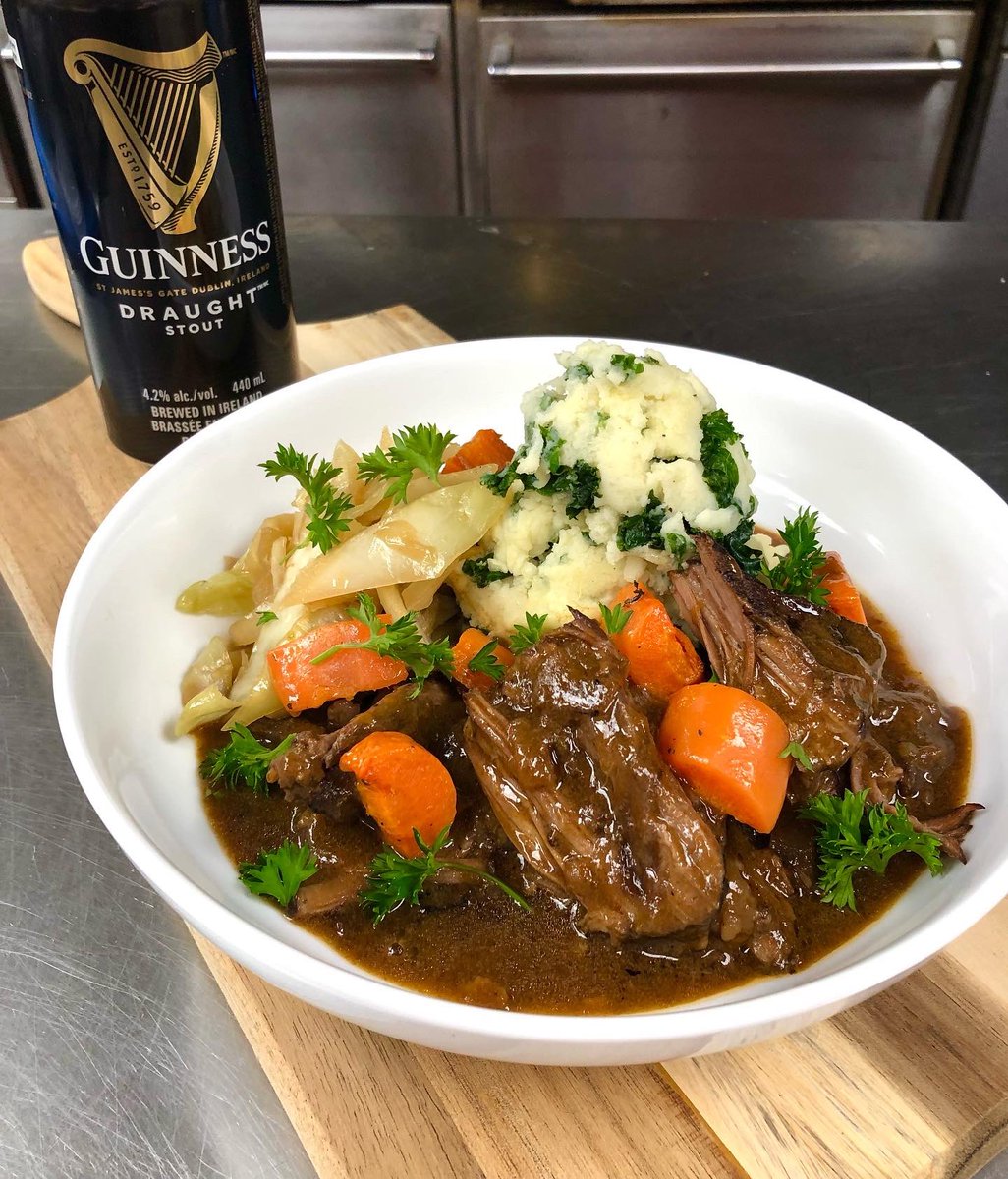 WilbyCo's tweet photo. Tonight’s D2G is Guinness braised beef brisket, sautéed cabbage &amp; onions, colcannon and Irish apple cake ☘️ And… if you haven’t tried @MTChocolates you need to check out their online store. These Irish cinnamon cream “potatoes” are to die for and a childhood fav 🍀 https://t.co/WIIHxziuEw