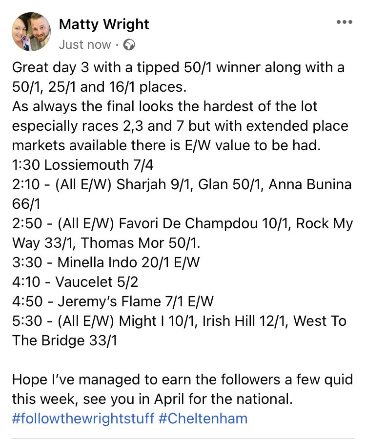 wrightstuff1986's tweet image. #FollowTheWrightStuff #Cheltenham