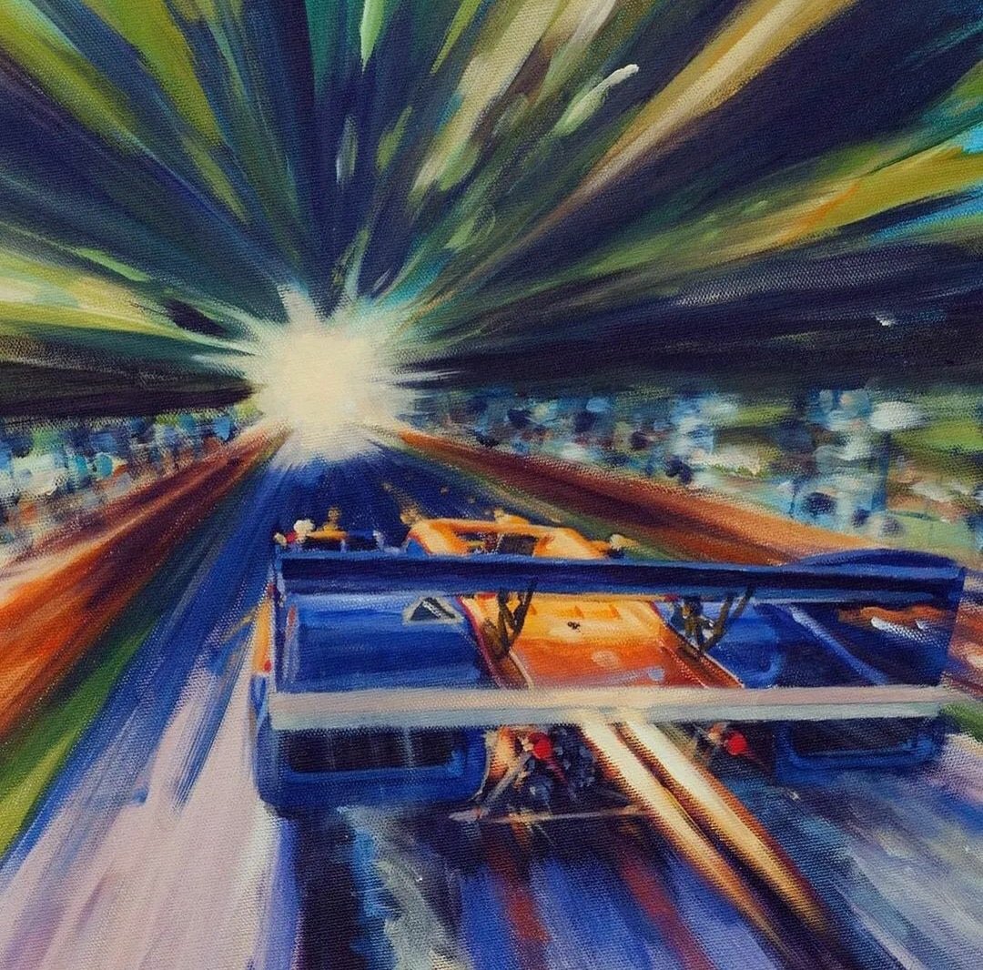 Speed is a tunnel that crosses the world
Artist: Klaus Wagger
#Artists #ArtistOnTwitter #art #motorsportart #motorsportrace