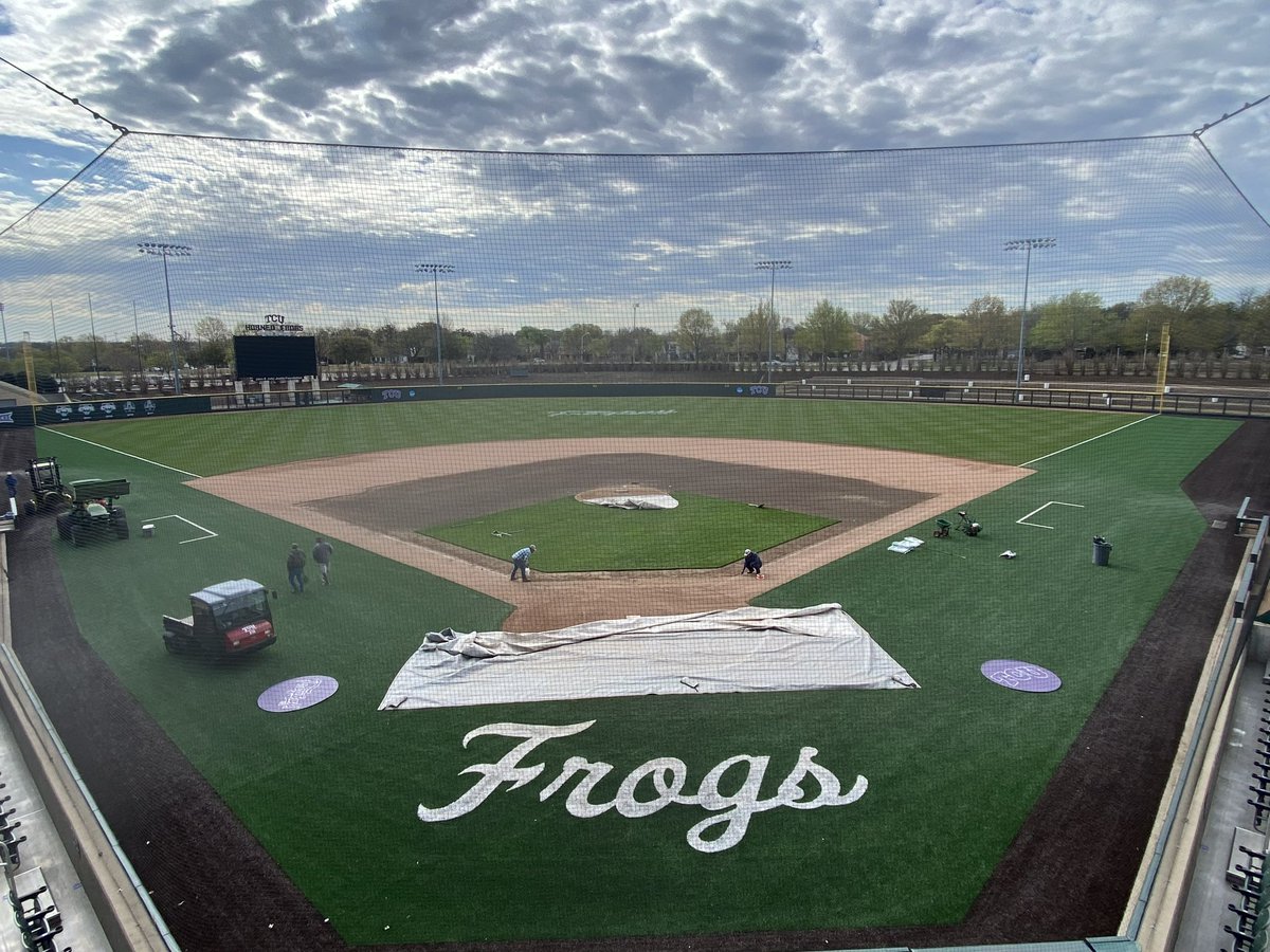 GrassTri's tweet photo. Our crew got to do a little cut out and replacement at TCU this week! #GoFrogs https://t.co/JqFS5klg87