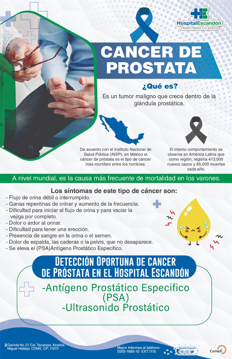 HospiEscandon's tweet photo. Detectar el Cáncer de Próstata es muy importante, ya que puede hacer la diferencia. #hospitalescandon #CáncerDePróstata https://t.co/adHNJ0Q8PS