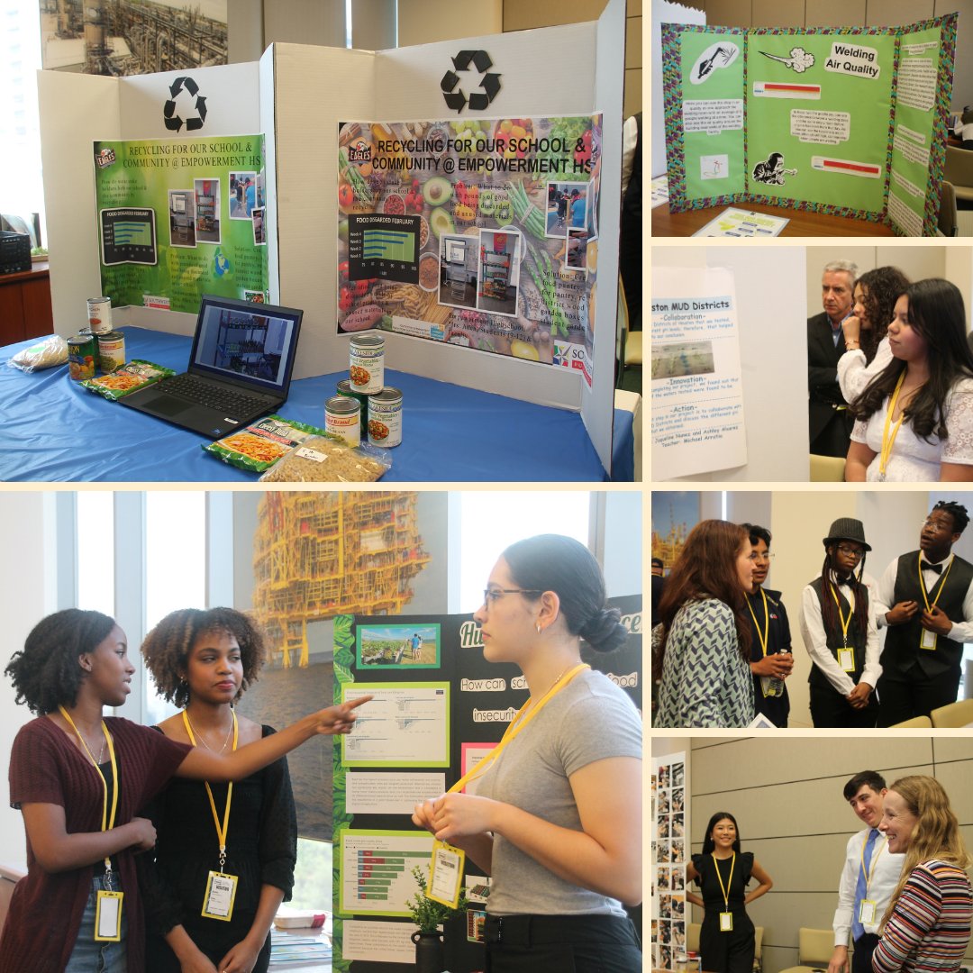 CELFeducation's tweet image. This month CELF had its first in-person #studentsymposium in TX! The event was generously hosted by @EdpRenewables &amp;amp; together, students throughout TX schools showcased projects related to #civicscience, community-based environmental initiatives, &amp;amp; #airquality monitoring.