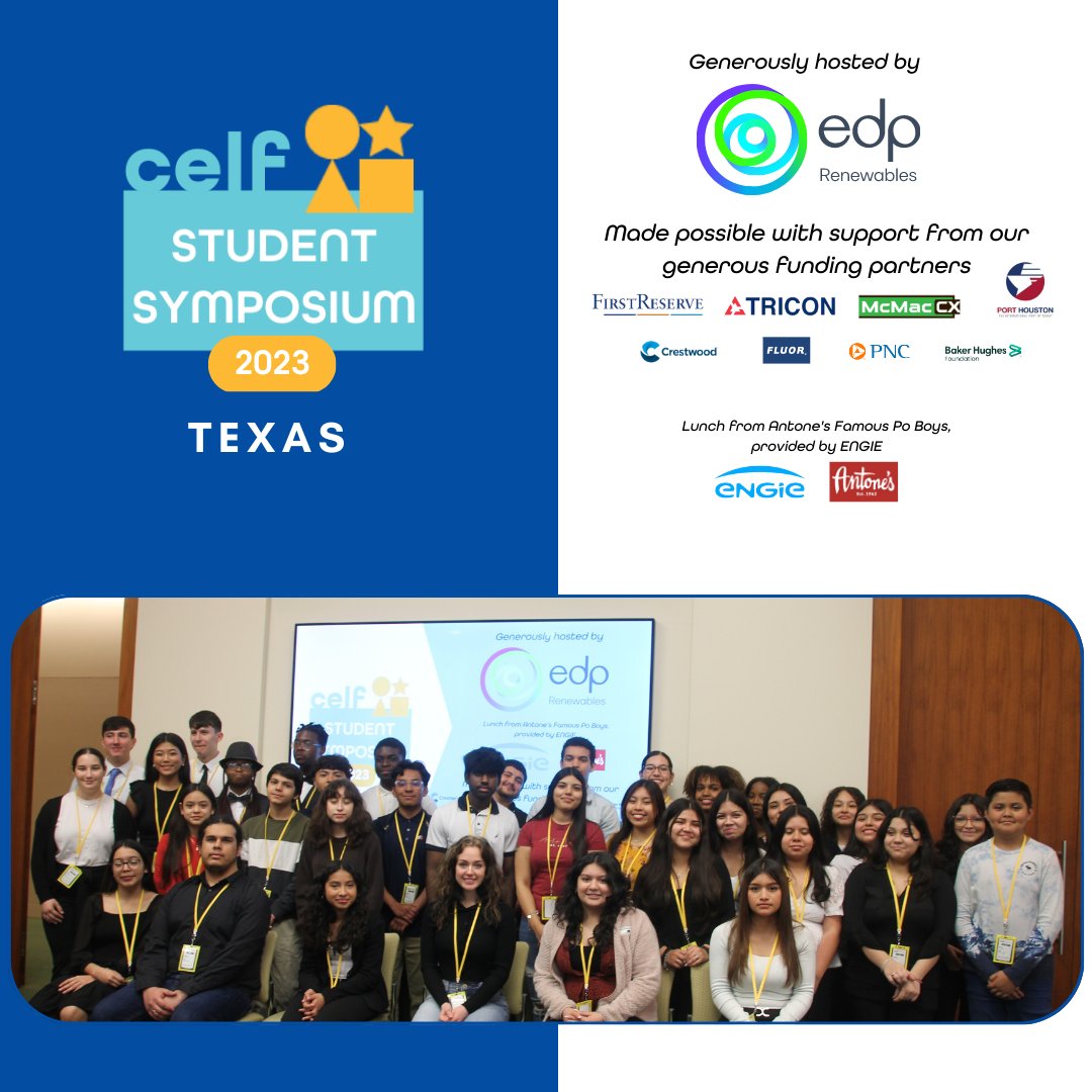 CELFeducation's tweet image. This month CELF had its first in-person #studentsymposium in TX! The event was generously hosted by @EdpRenewables &amp;amp; together, students throughout TX schools showcased projects related to #civicscience, community-based environmental initiatives, &amp;amp; #airquality monitoring.
