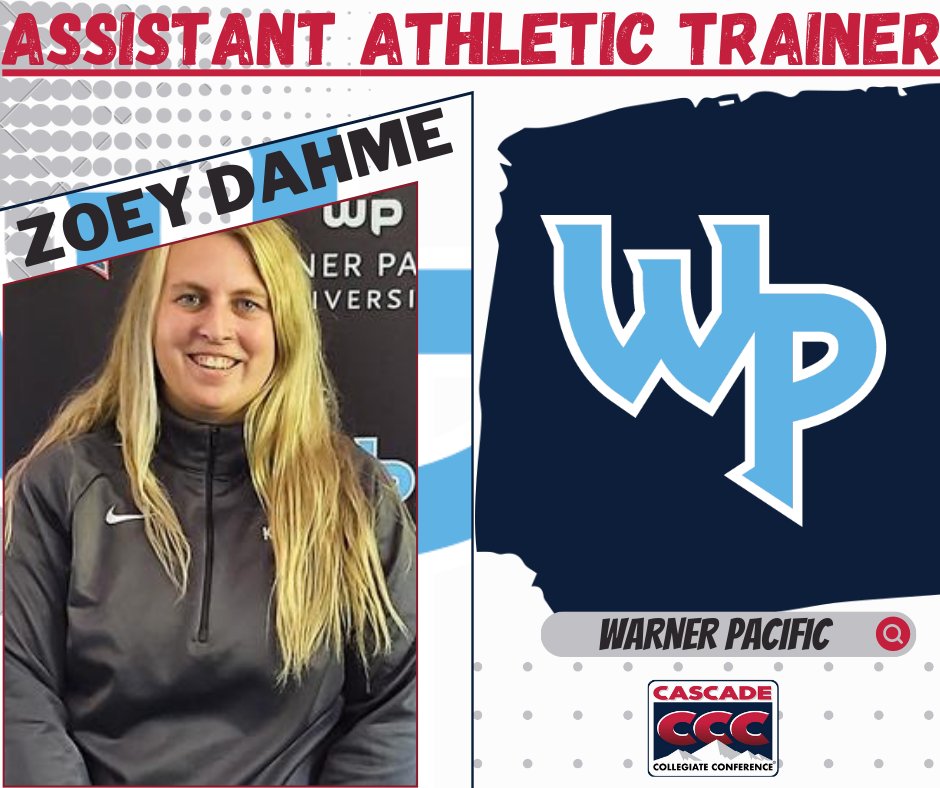 CCCSports's tweet photo. Next up, we have the @wpuknights AT Staff! Brandon Riedel and Zoey Dahme work hard to build the Knight Community in the AT room and out. #TheresAnATForThat #NationalAthleticTrainingMonth #NAIA #ThisIsTheCCC https://t.co/gze9u34dGs