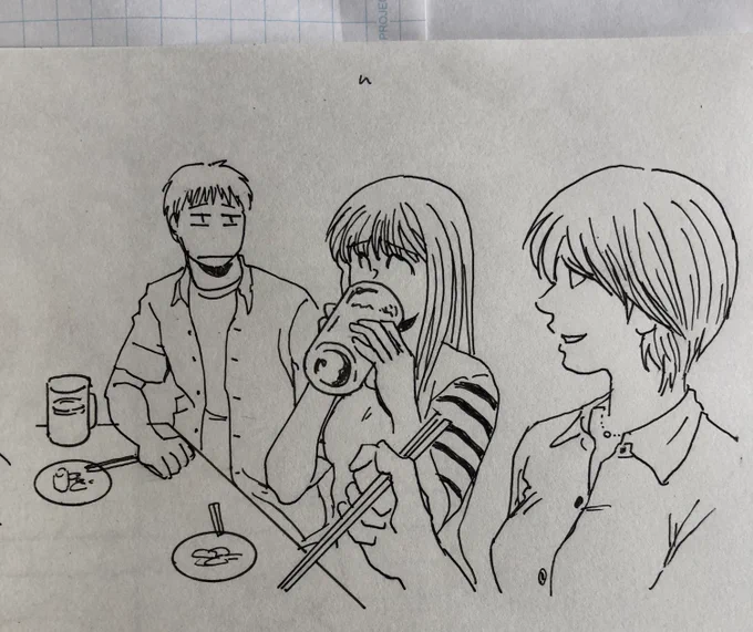 漫画を描いている 