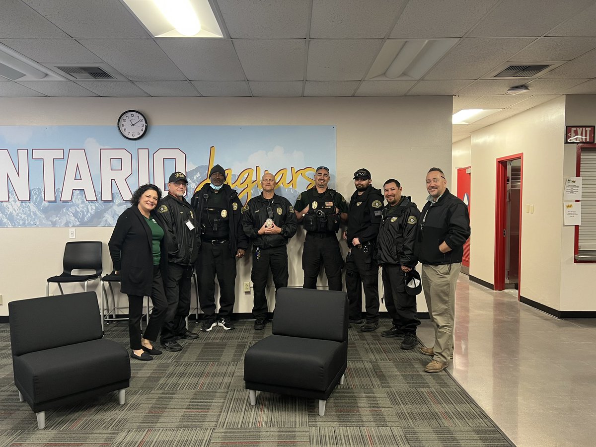 CJUHSD Safety (@cjuhsds) on Twitter photo What a great day at Ontario HS issuing Officer Foytik his well-earned campus officer badge! Officer Foytik has been an exceptional asset to OHS and is truly committed to student success. <a href="/Mrs_ASingleton/">Annette Singleton</a> <a href="/OntarioHS/">Principal Rook</a> What a great day at Ontario HS issuing Officer Foytik his well-earned campus officer badge! Officer Foytik has been an exceptional asset to OHS and is truly committed to student success. <a href="/Mrs_ASingleton/">Annette Singleton</a> <a href="/OntarioHS/">Principal Rook</a>