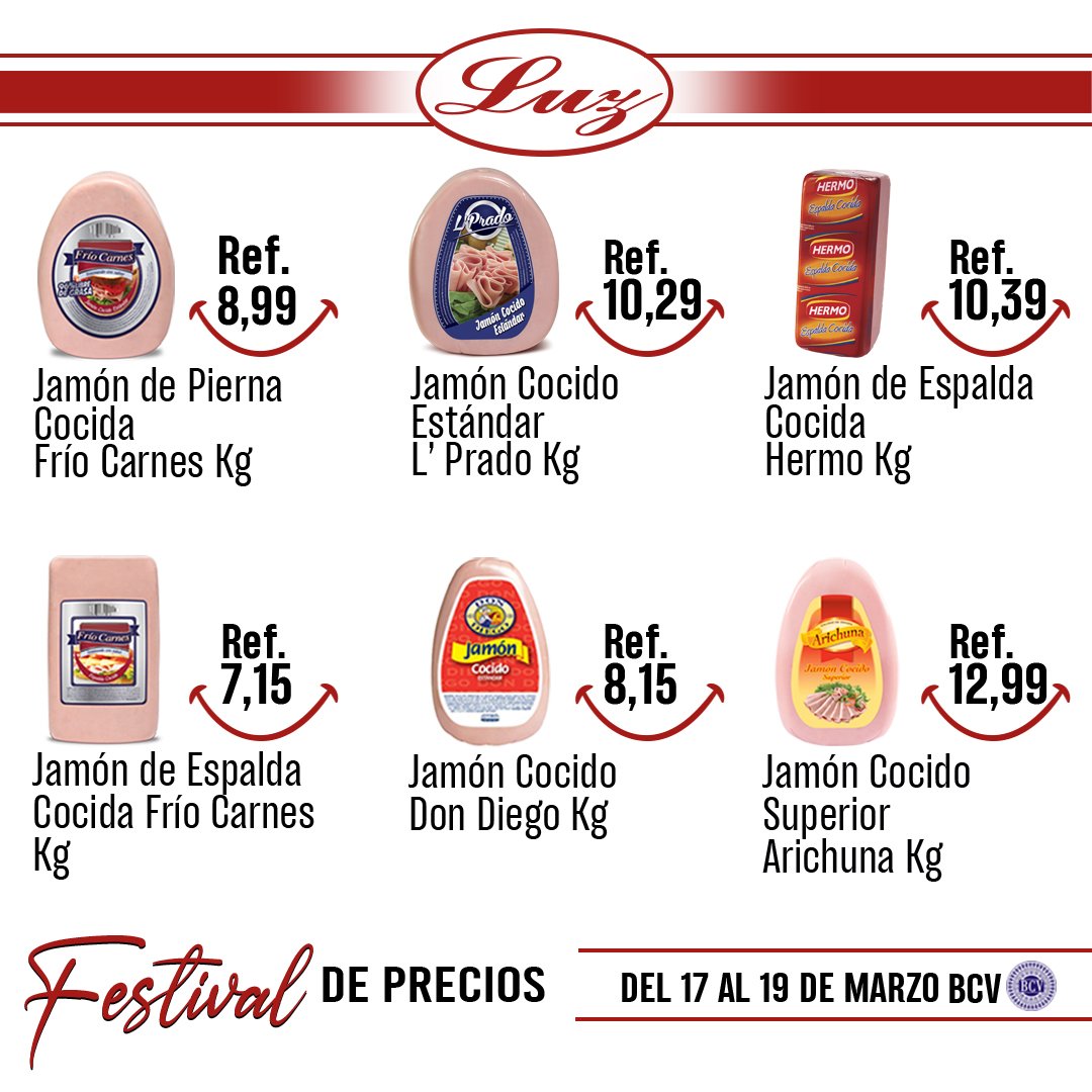 mercadosluzca's tweet photo. Ven y disfruta del #FestivalDePrecios en todas nuestras sucursales y en #Luzquick desde el 17 al 19 de marzo

#Automercados #marzo2023 #16deMarzo #FestivaldePrecios  #descuentos #promos #market #mall #supermercado #comida #ofertas #promociones #productos #rebajas #Caracas https://t.co/hdcpJZtyP5