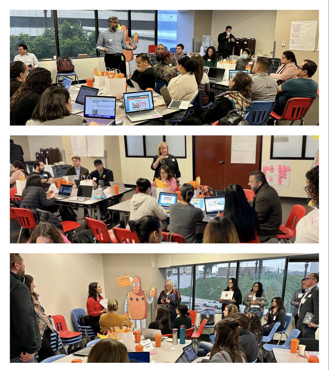 A successful and full day of learning with our practitioner schools! The Empowered Learner teams spent the day building, assessing and applying knowledge and skills for future ready learning with digital tools to meet the @LASchools District Goals! #PS7LAUSD #EmpoweredByITI
