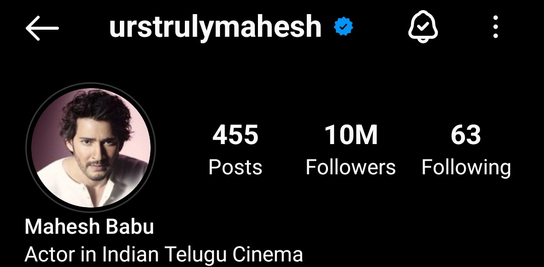 SANDEEPDHFM4's tweet photo. Super 🌟 @urstrulyMahesh annaya insta followers reached 10m followers 👍👍❤️👌🔥🔥
#MaheshBabu𓃵 #SSMB28 #SSMB29 #HNETakingCharge https://t.co/5vxACeA6i6