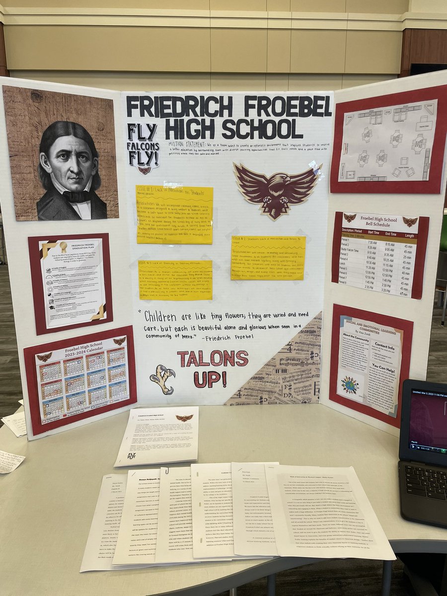Paige_Trujillo_'s tweet photo. Our students absolutely amaze me here @ProsperHS❕These projects, created by our junior AP English students, were incredible today! They were tasked with creating their ideal version of a high school. They created bell schedules, curriculum, flexible seating, etc. 🏫 WOW! https://t.co/LZi2eP7Lt3