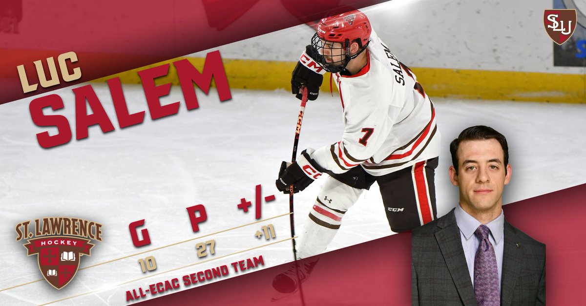 Congratulations to junior defender Luc Salem on being named to the All-ECAC Second Team! A well deserved honor, congrats Sales! #herewegoSAINTS