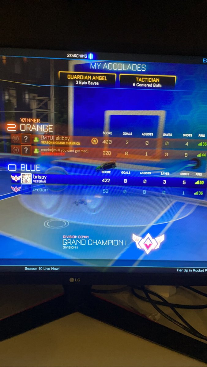 brispyRL's tweet photo. Impossible to climb in this game mode. Came from gc2div4 and now I’m tanking. A lot of my games are like this lol https://t.co/JWl461mc04