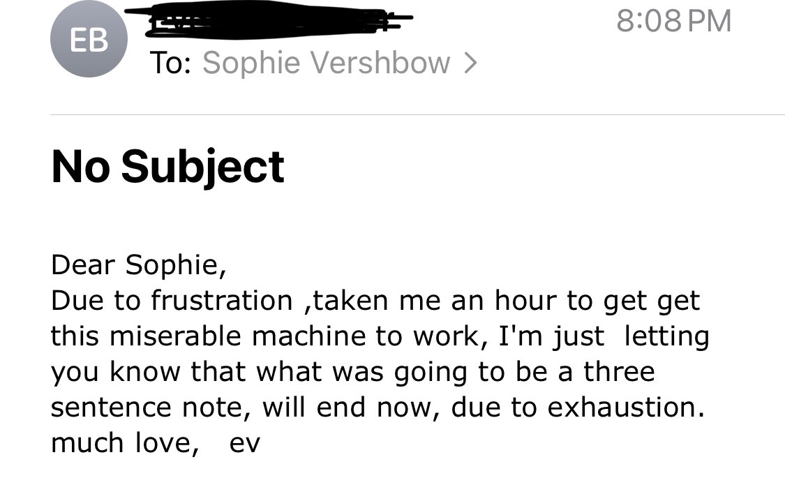 Sophie Vershbow tweet media