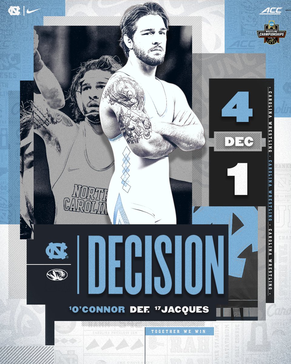 Onto the quarters!

O'Connor picks up the 4-1 decision over No. 17 Jarrett Jacques!

#GoHeels | #TogetherWeWin