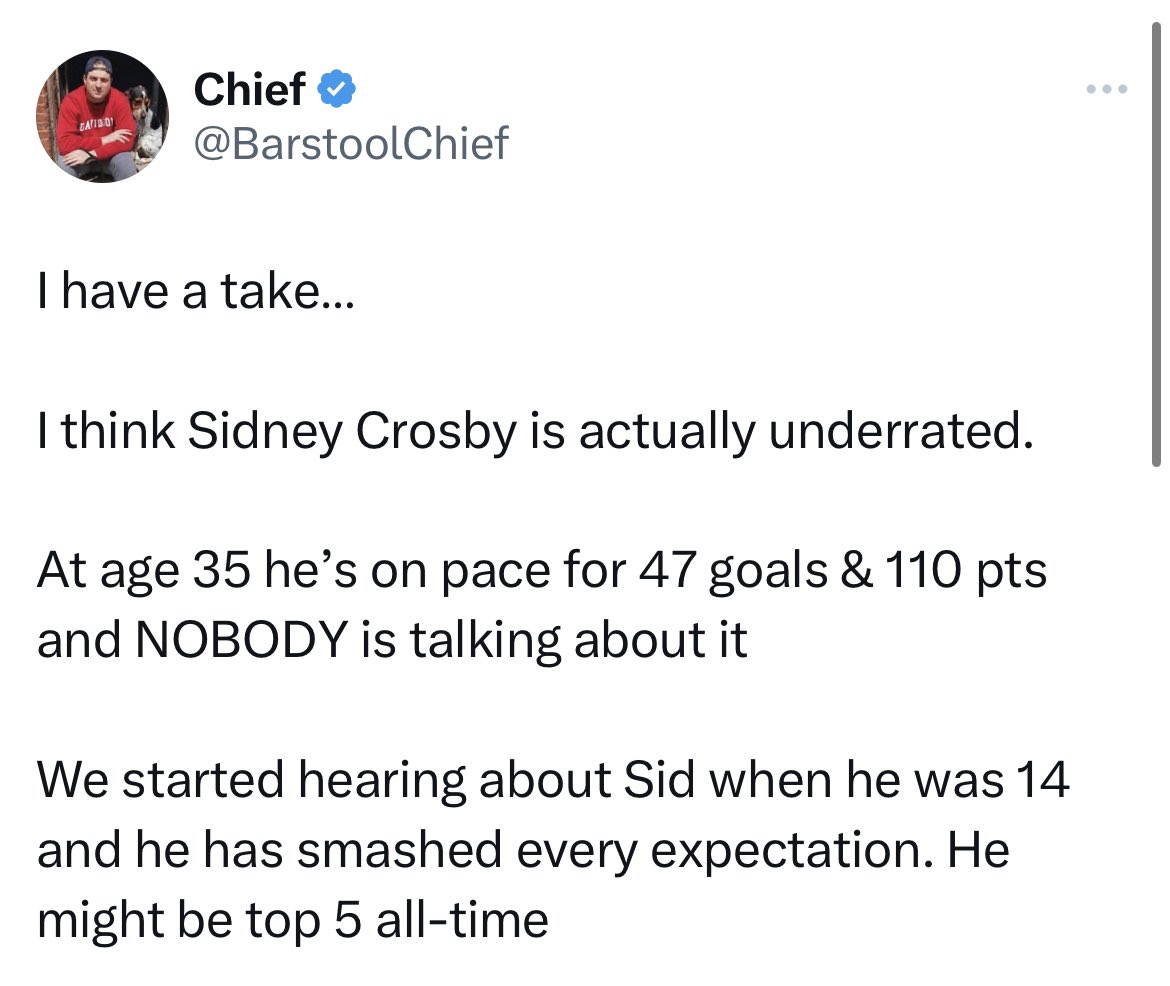 FeitsBarstool's tweet photo. I often think of this tweet from @BarstoolChief. 100% true. https://t.co/hC9HzHauw3