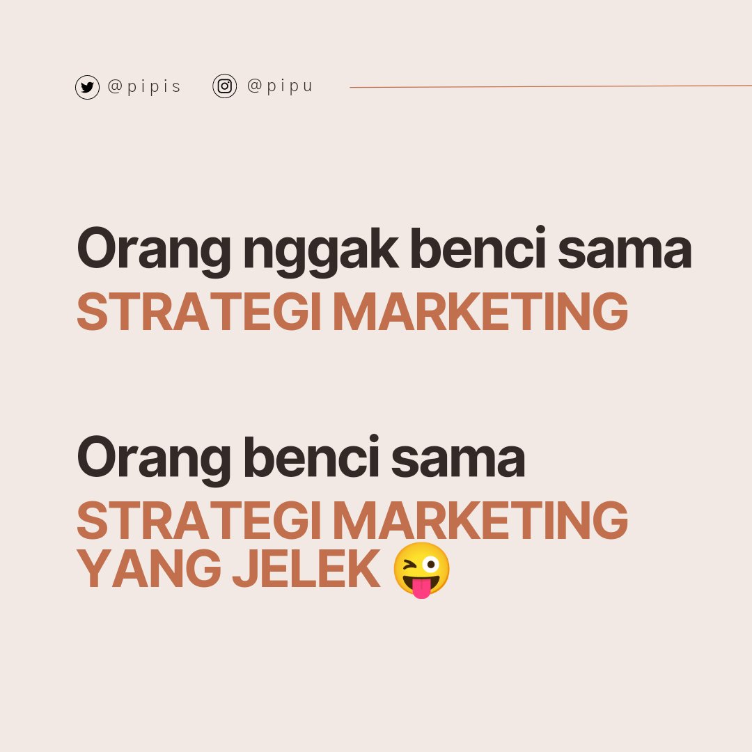 pipis's tweet photo. Seperti yg pernah gue bahas di tema kontroversial "taksi 1,4jt"

"Sharing trigger" lewat kontroversi memang bisa jadi cara untuk viral. Perhatikan polanya, baik yang taksi 1,4jt maupun kopi 80rb ini sama-sama pakai angka fantastis. 😆😆😆

Tapi yg perlu diingat, sebuah strategi merketing itu membangun BRAND CREDIBILITY lewat konten yg TRUSTWORTHY, RELEVANT dan disampaikan secara CONSISTENT.

Viral yg positif = FREE ADVERTISEMENT 
Viral yg negatif = PANDEMIC

Balik ke bahasan "kopi 80rb" ini, sah2 aja ngaku bagian dari strategi marketing. Tapi karena dilakukan dengan buruk (apalagi kabarnya konten2nya nyontek), orang nggak akan percaya.

If's NOT RELEVANT to the target audience and it's NOT TRUSTWORTHY, then it's definitely a PANDEMIC! 😜

#pipisinSight