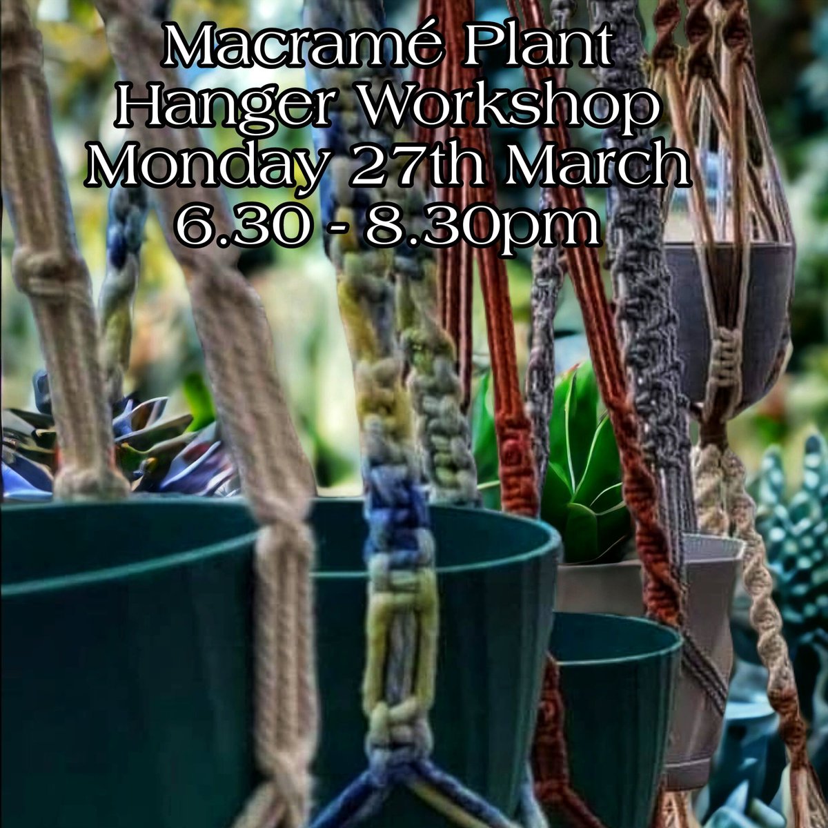 Workshops are a creative, fun way to explore and try out a new hobby!
Check out our next workshop on Monday 27th March at 6.30pm 
Only a few spots left!

Register here: space2make.com/event-details/…
#macrame #macrameworkshop #workshop
#friends #amazingaccrington 
 #planthanger