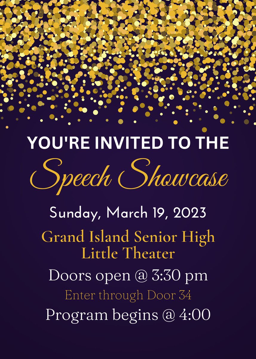 You are officially invited to see our District Medalists and our State Qualifiers perform their events. This will be a sweet celebration of the hard work that all students put into making our team great.
