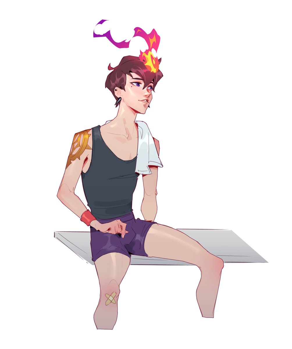 「Post-workout Aiden doodle ~  」|Devin 杨 ❄️☃️🎄のイラスト
