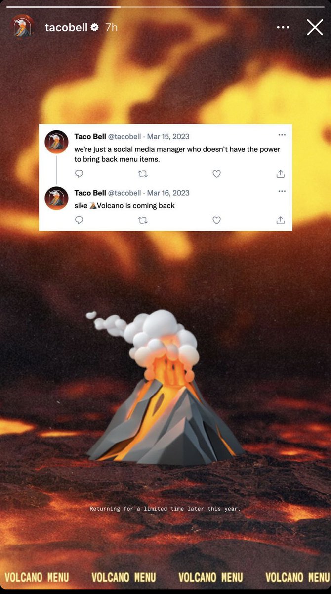 brittanykinsXD's tweet photo. If I wasn’t in my TMJ office getting my mouth guard fixed I would be screaming!! Taco Bell commented on my video and I’m dead. LAVA SAUCE IS COMING BACK BABYYYYY! @tacobell #tacobell #lavasauce #volcanomentu https://t.co/CiwKIQ6EyJ