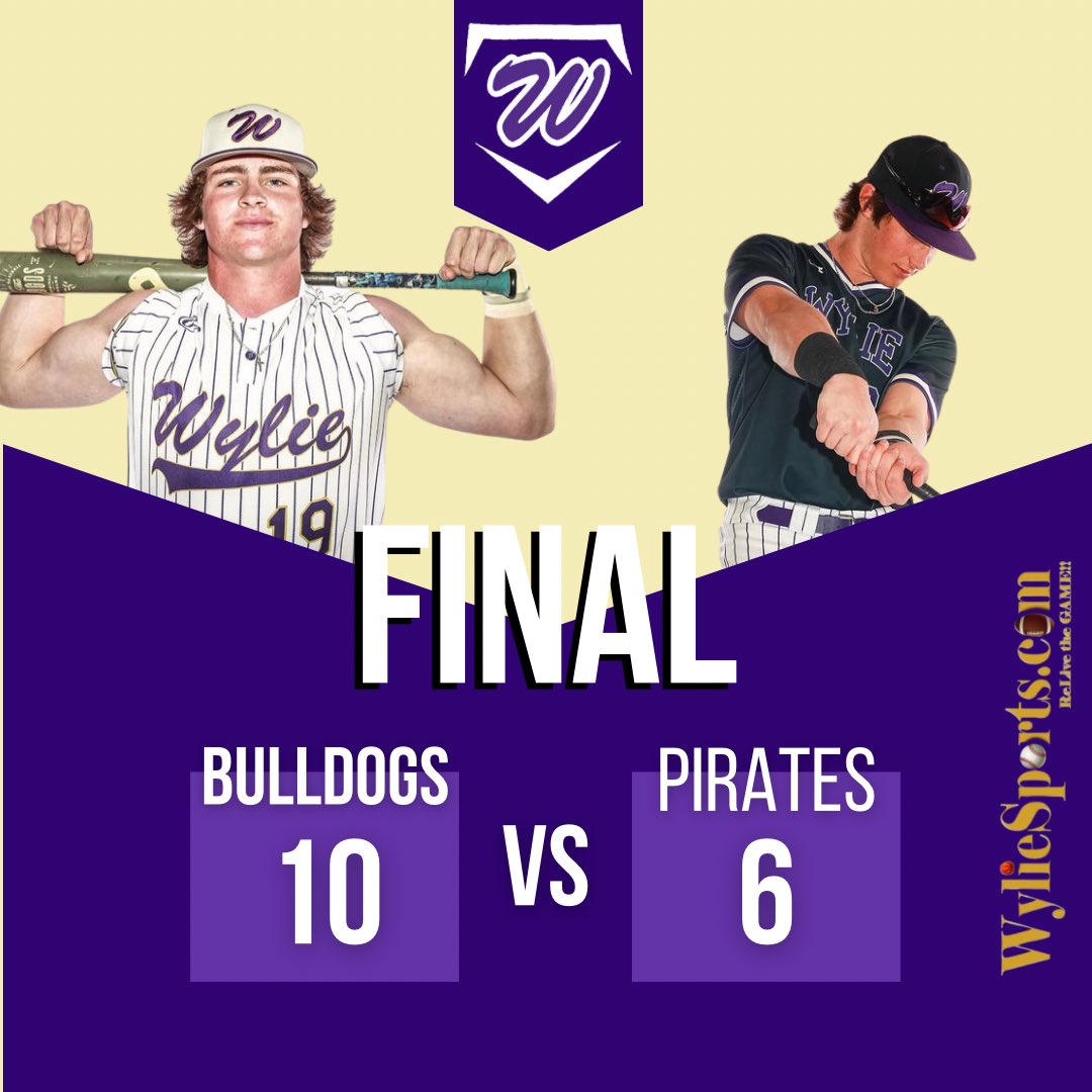 Final Score 
Wylie 10 - Lubbock Cooper 6

<a href="/BorhoReese/">Reese Borho</a> 3-3 with a double, HR (3) and 4 RBIs
<a href="/samwalk29/">sam walker</a> 2-3 with 2 doubles and 2 RBIs