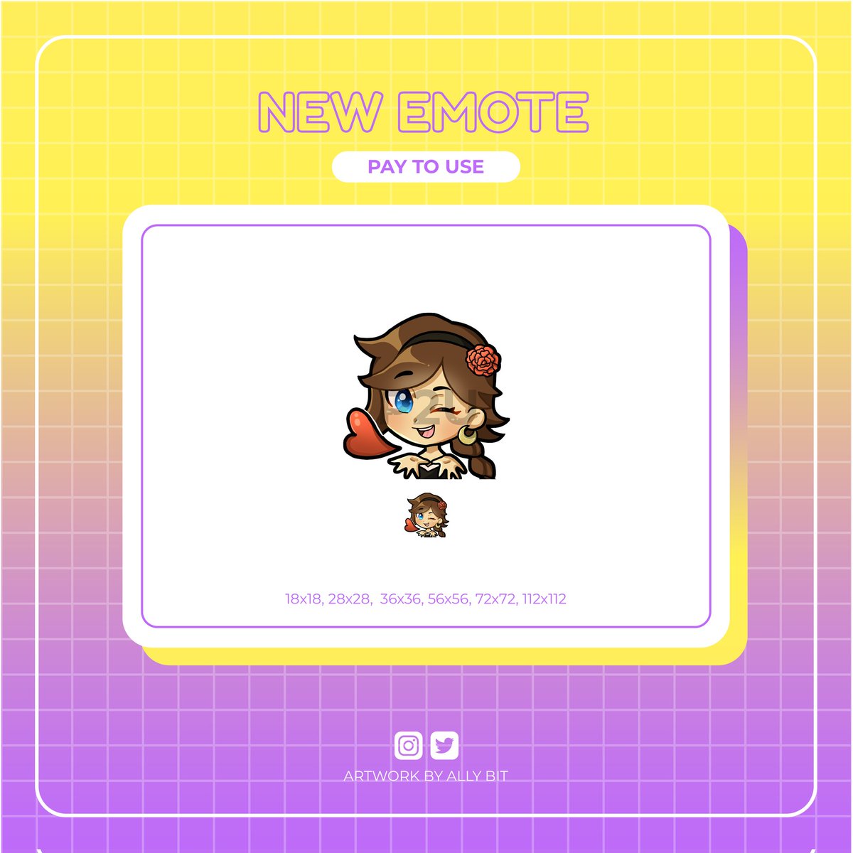 Ally_Bit's tweet photo. ☀️ —-. P2U Agnea Emote ·
Link in the replies. ✨
#emotes #paytouse #twitch #OctopathTraveler2 https://t.co/2sZxQPtrN4