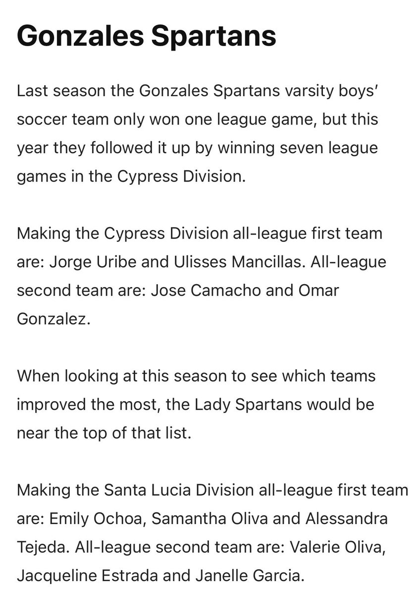 Great job Spartans!
#WeAreSpartans @JasonGallardoSC @gonzathletics @GonzalesUSDSup