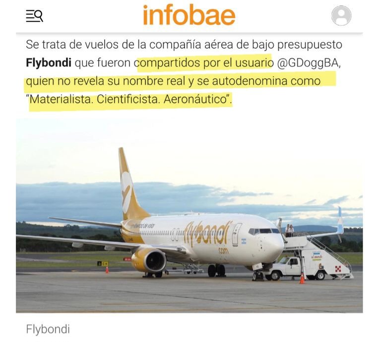 APAERONAUTICOS's tweet photo. El problema no es que @infobae critique a un tuitero
El problema es que sea la gestapo de @flybondioficial y que oculte datos: como "Lo dice el tuitero" la cuestión de las reiteradas DEMORAS se diluye...
Es la antinoticia ideal 👏
Mejor sigamos al tuitero @GDoggBA https://t.co/gkDNKL4HFH
