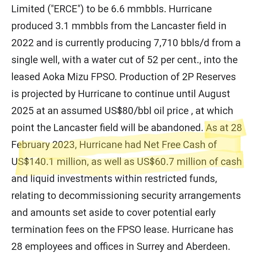 inves2day's tweet image. This needs to be highlighted.
#HUR is debts free.
Prax offers only £82.7m to access over $200m cash held today on Hurricane's accounts.
Other payouts are not guaranteed. They offer 17.5% from future net proceeds while Hurricane lone could redistribute up to 100%. #Oil #Stinks