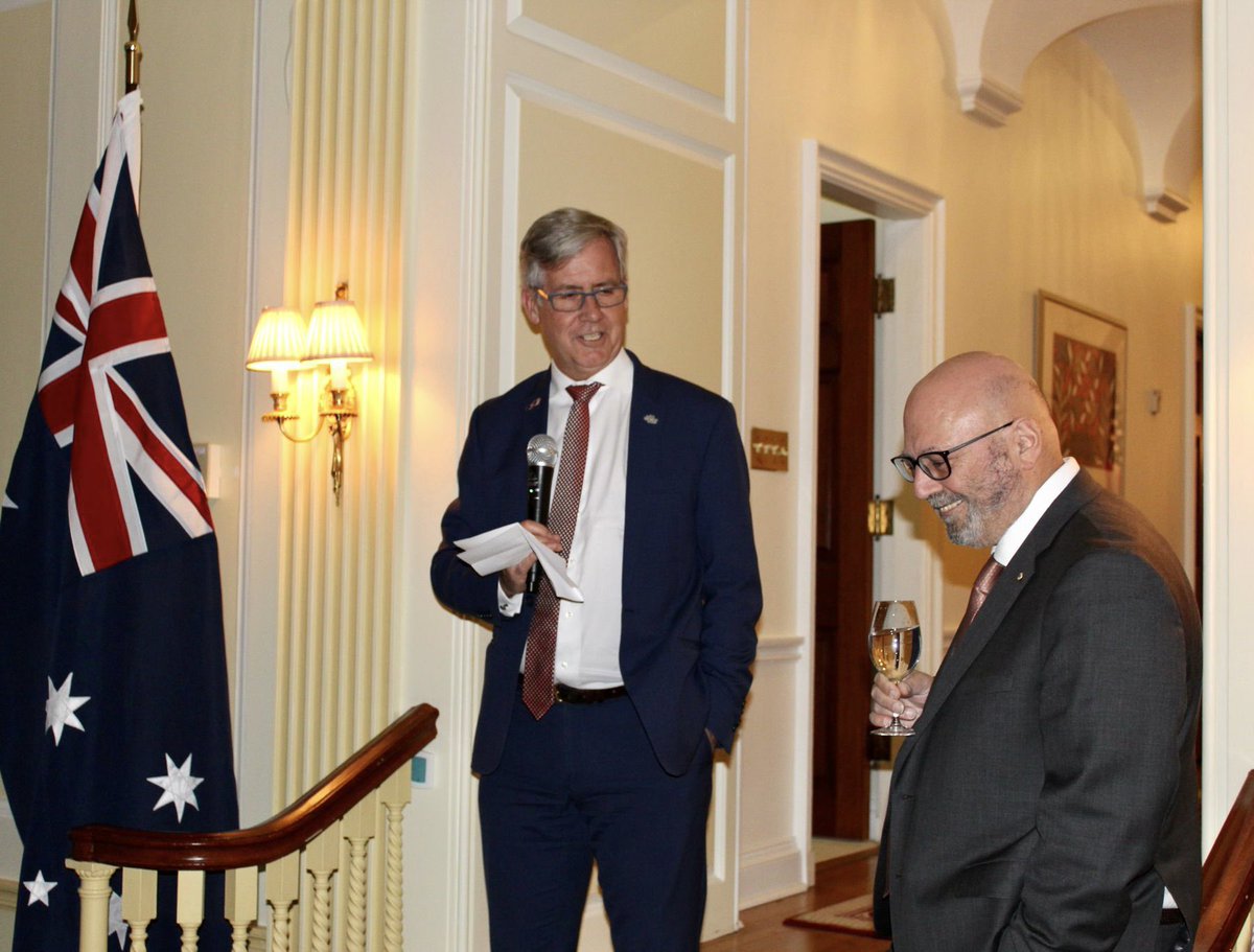 Tonight, I farewelled friends &amp; colleagues as I finish my term as Australian Ambassador to the United States. It has been a privilege to serve in this position, working with fantastic counterparts in the 🇺🇸 foreign service, political &amp; community &amp; of course the diplomatic corps.